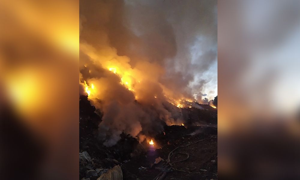В Пермском крае произошел пожар на мусорной свалке
