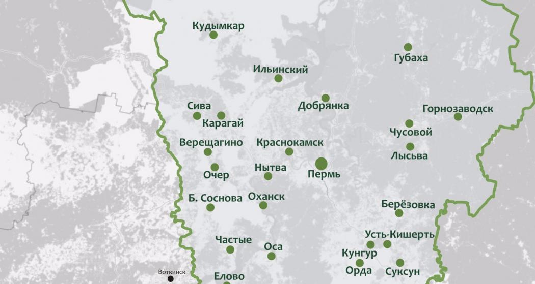 В Пермском крае за сутки коронавирус обнаружен в 28 территориях