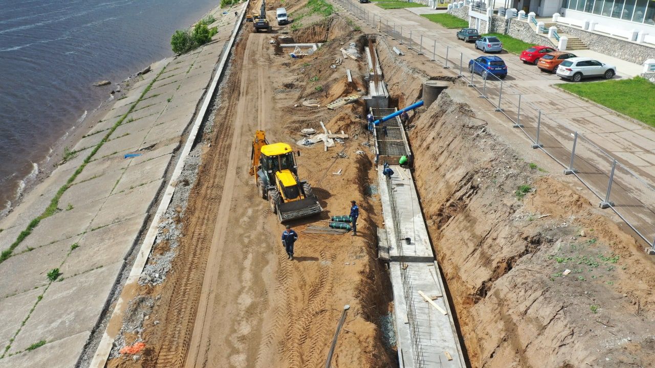 Глава Перми рассказал о ходе ремонта набережной в Кировском районе