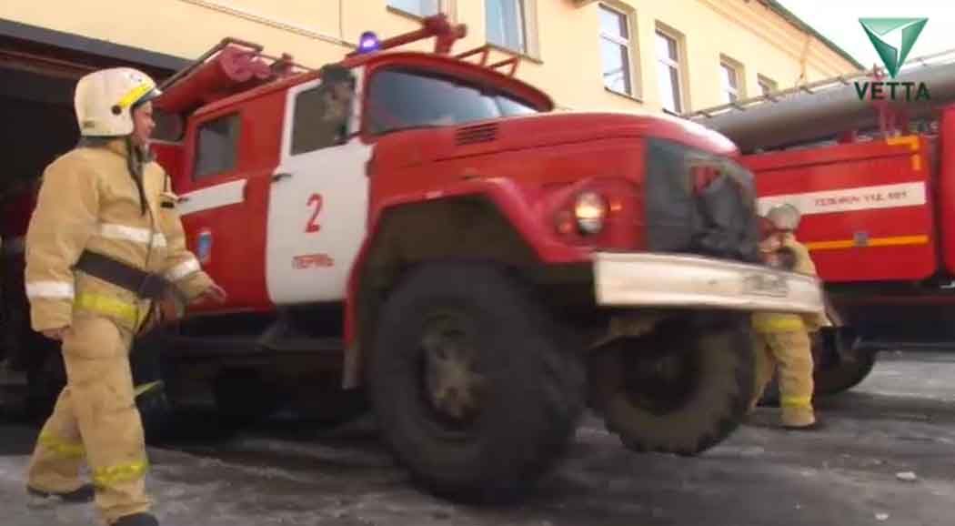 Пермские пожарные спасли из горящего дома двоих детей