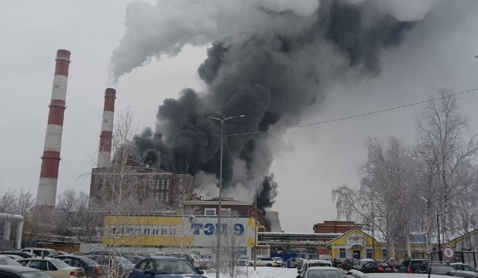 В Перми произошел крупный пожар на ТЭЦ-9