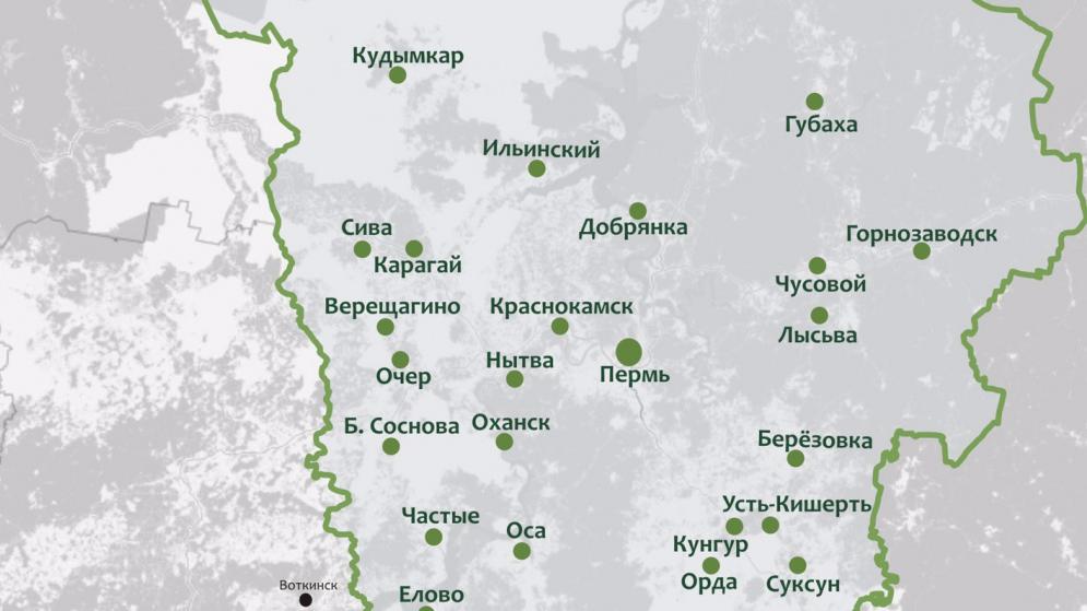 В Пермском крае новые случаи заражения COVID-19 обнаружены в 15 территориях