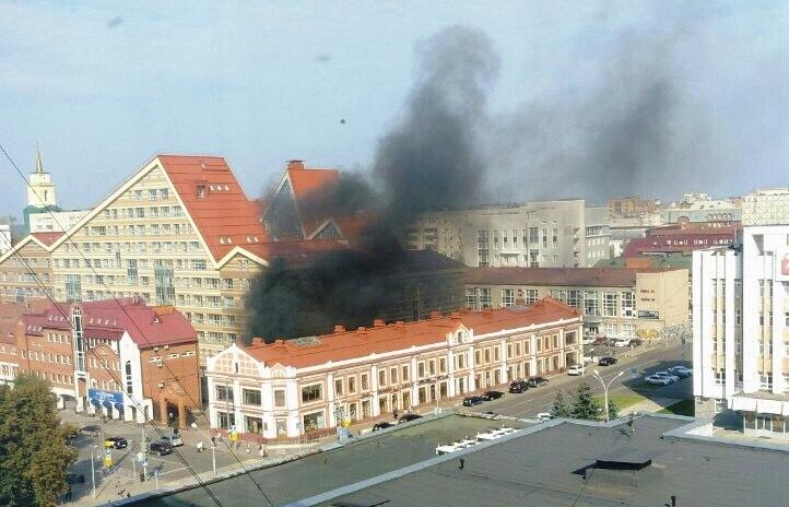 В центре Перми на территории жилого комплекса "Астра" произошел пожар