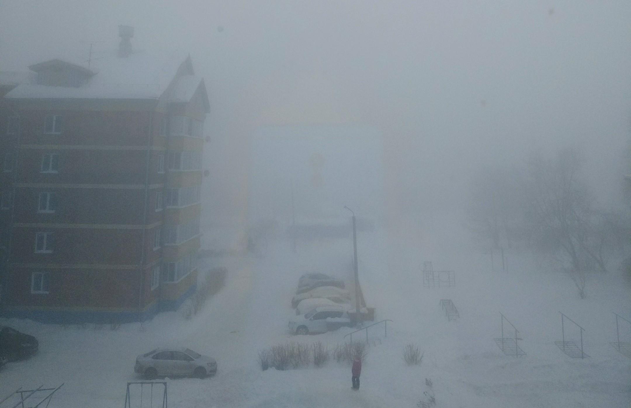 Пермь окутал густой туман