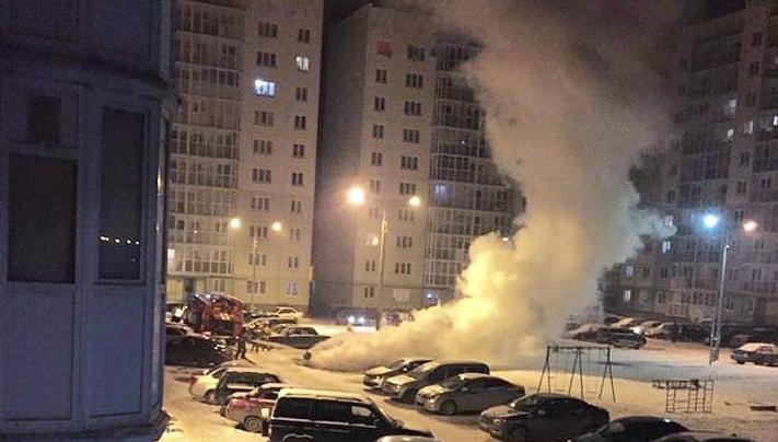 В Перми сегодня ночью сгорели четыре автомобиля
