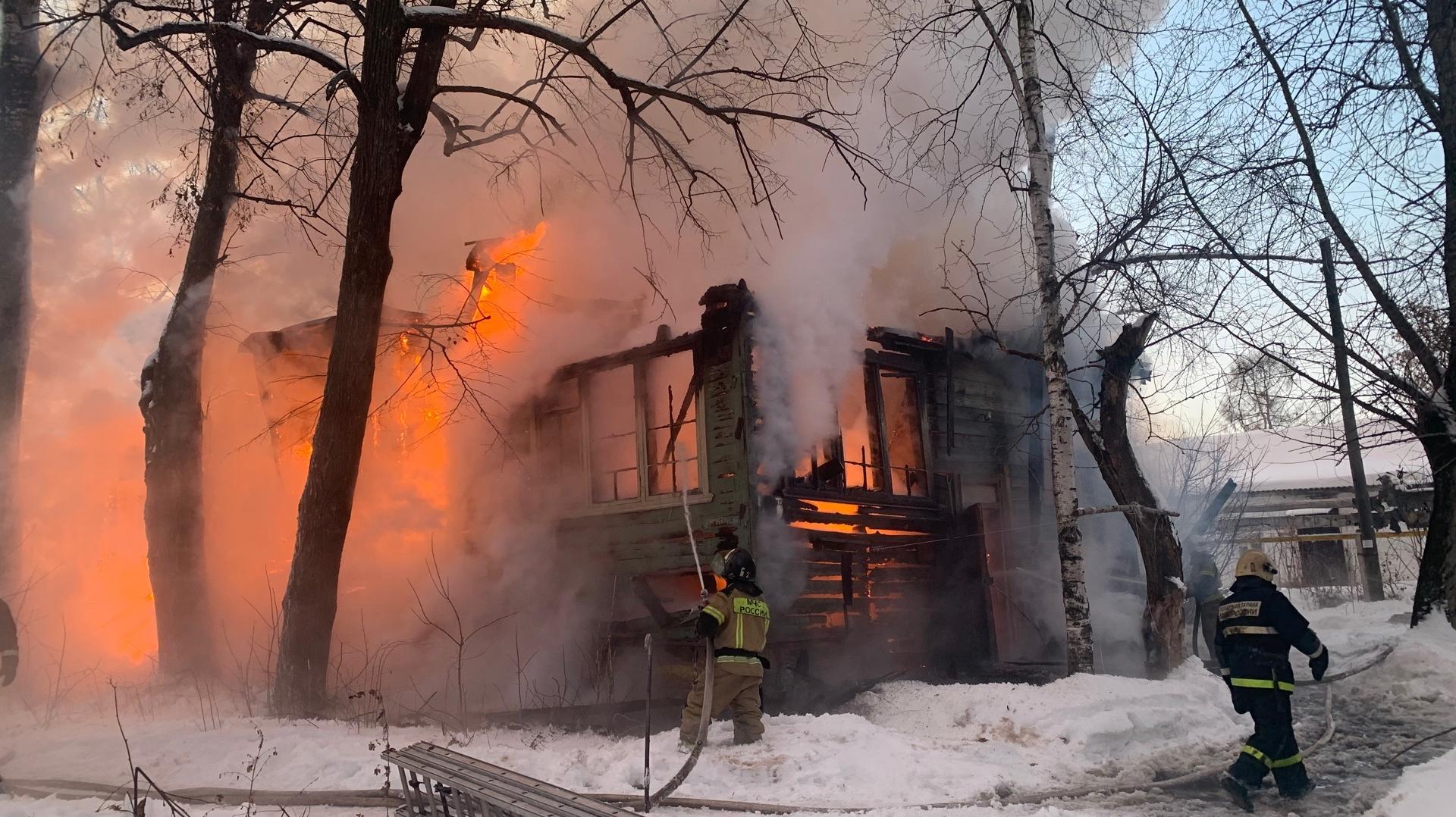 В Пермском районе сегодня утром сгорел жилой дом