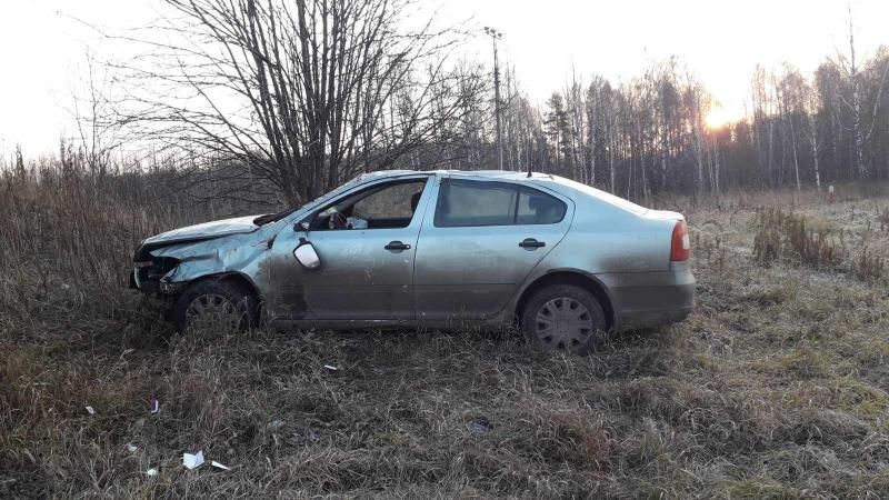 В Прикамье иномарка вылетела с трассы, пострадал водитель
