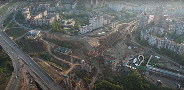 В Перми показали, как с высоты выглядит строительство трассы ТР-53