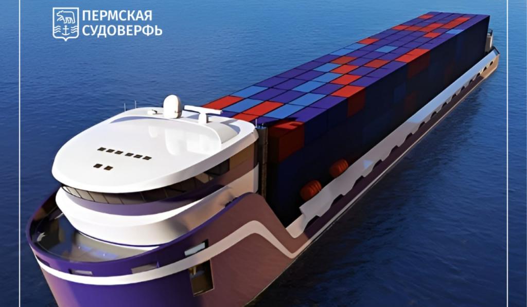 Пермская судоверфь представила проект контейнеровоза «Вишера»