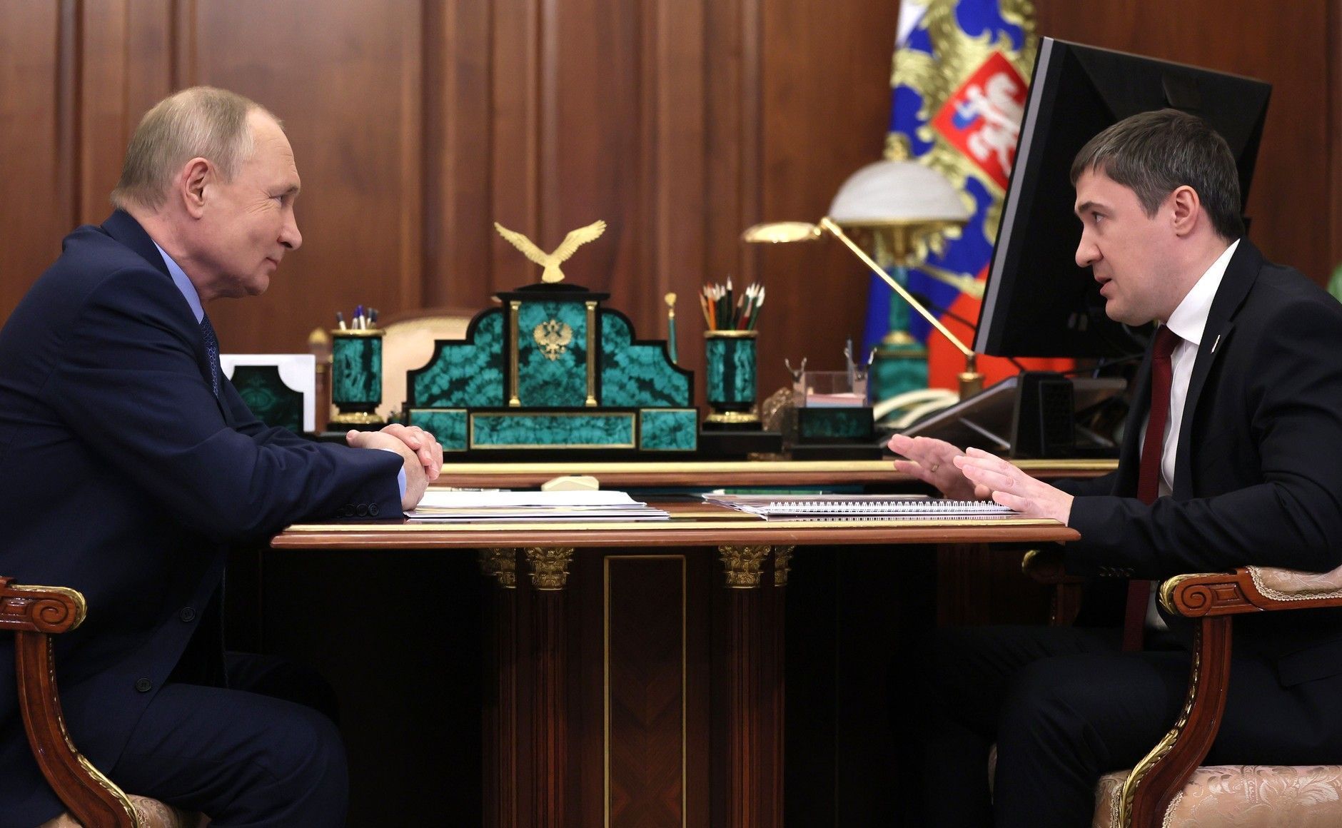 Владимир Путин провел рабочую встречу с губернатором Пермского края Дмитрием Махониным