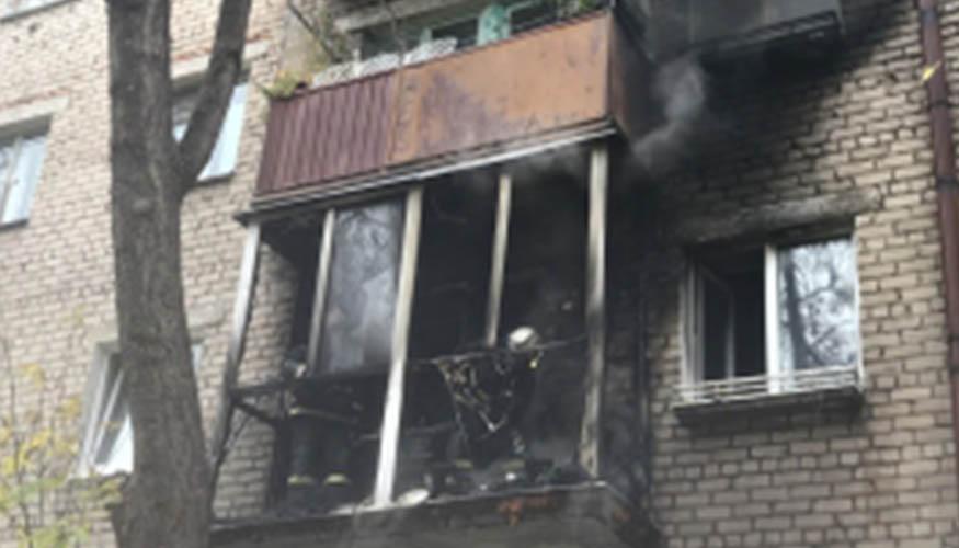 В Перми произошел пожар на балконе жилого дома